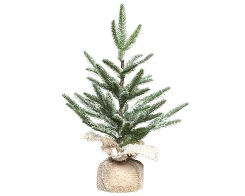 MINI ALBERO INNEVATO CON BASE IN JUTA
