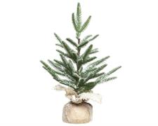 MINI ALBERO INNEVATO CON BASE IN JUTA