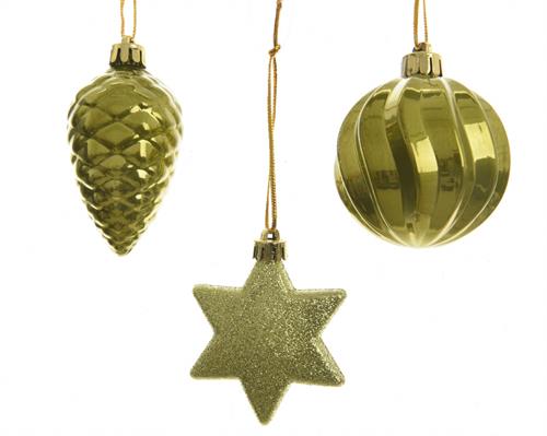 DECORAZIONI VERDI PENDENTI 3 ASS