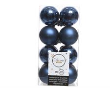 PALLINE DI NATALE BLU NOTTE 4 CM CONFEZIONE 16 PZ