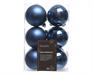 PALLINE DI NATALE BLU NOTTE 6 CM CONFEZIONE 12 PZ