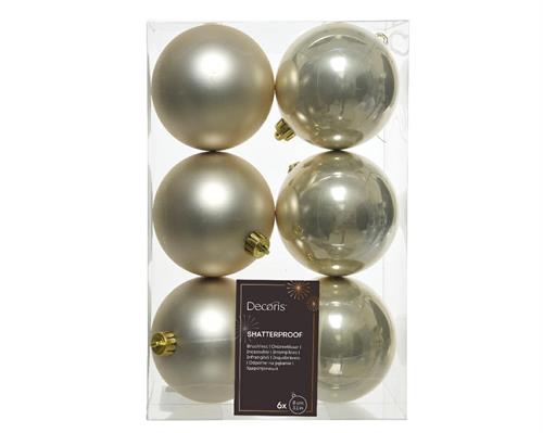 PALLINE PERLA 8 CM PER ALBERO BOX DA 6 PZ