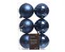 PALLINE DI NATALE BLU NOTTE 8 CM CONFEZIONE 6 PZ
