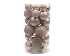 PALLINE DI NATALE ROSA ASSORTITE CONFEZIONE 30 PZ