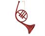 PENDENTI PER ALBERO DI NATALE ROSSO STRUMENTI MUSICALI 8X17X19,5
