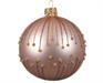 PALLINA DI NATALE ROSA DECORATA 8 CM