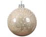 PALLINA DI NATALE PERLA CON GLITTER BIANCO 8 CM