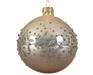 PALLINA DI NATALE AVORIO DECORI ARGENTO 8 CM