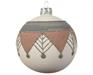 PALLINA DI NATALE BIANCA DECORI ROSA 8 CM
