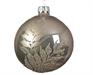 PALLINA DI NATALE LINO DECORI ARGENTO 8 CM
