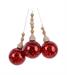 PALLINE DI NATALE A TRE ROSSO 5 CM