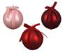 PALLINA DI NATALE CON FIOCCO IN VELLUTO 3 ASS