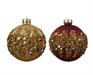 PALLINA DI NATALE ROSSO/ORO DECORATA