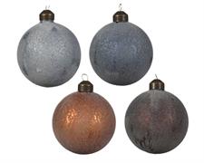 PALLINA DI NATALE AZZURRO MARRONE 8 CM