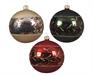PALLINA DI NATALE DECORATA 10 CM 3 COLORI ASS