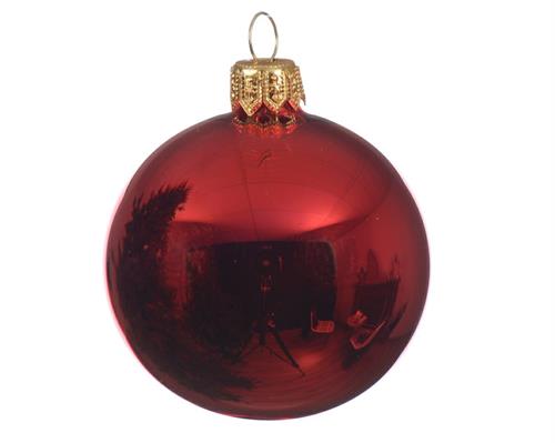 PALLINE PER ALBERO ROSSE IN VETRO BOX DA 6 PZ 8 CM