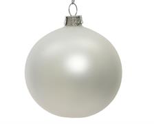PALLINE DI NATALE BIANCO OPACO 8 CM CONFEZIONE 6 PZ