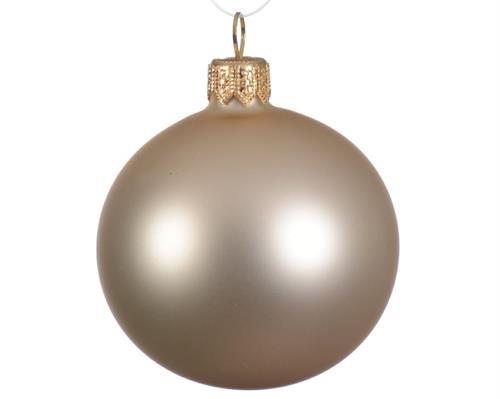 PALLINE PER ALBERO IN VETRO PERLA OPACO  6 CM BOX DA 6