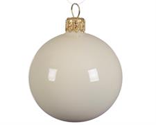 PALLINA DI NATALE BIANCO LANA LUCIDO 15 CM