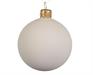 PALLINE PER ALBERO BIANCO LANA OPACO IN VETRO 10 CM BOX DA 4