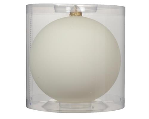 PALLINA DI NATALE BIANCO LANA OPACO 15 CM