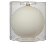 PALLINA DI NATALE BIANCO LANA OPACO 15 CM