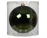 PALLINA DI NATALE VERDE PINO LUCIDO 15 CM