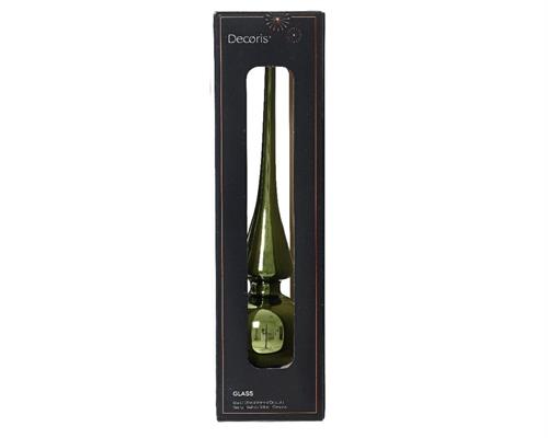 PUNTALE PER ALBERO DI NATALE VETRO 6X26 VERDE PINO