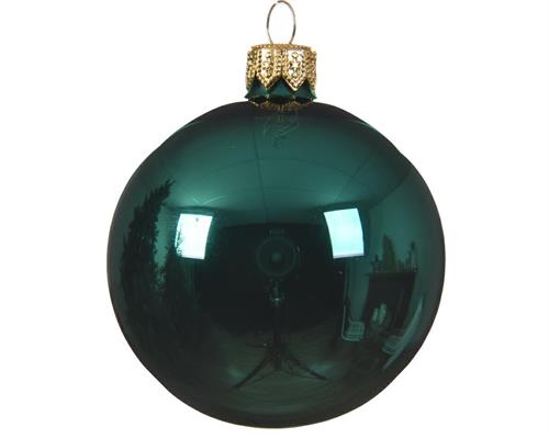 PALLINA DI NATALE VERDE SMERALDO LUCIDO 15 CM