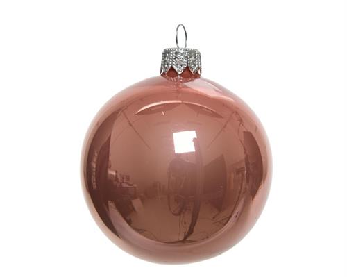 PALLINA DI NATALE ROSA WILD LUCIDO 15 CM