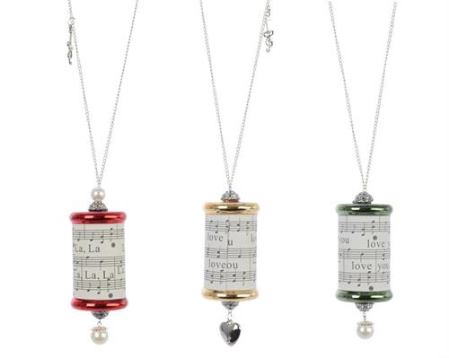 PENDENTI PER ALBERO DI NATALE MUSICA DECORAZIONI ASSORTITE