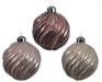 PALLINA DI NATALE DECORATA CON PERLINE 8 CM 3 ASS