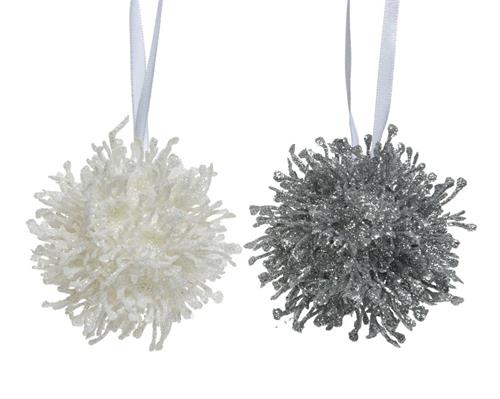 PALLINA DI NATALE 2 COLORI ASS 8 CM
