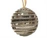 PALLINA DI NATALE DECORATA CON PAILLETTES ORO CHAMPAGNE