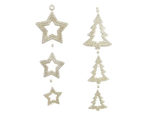 PENDENTI PER ALBERO DI NATALE ORO FIGURE ASSORTITE