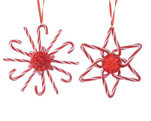 PENDENTE PER ALBERO DI NATALE CARAMELLA 2 FIGURE ASSORTITE