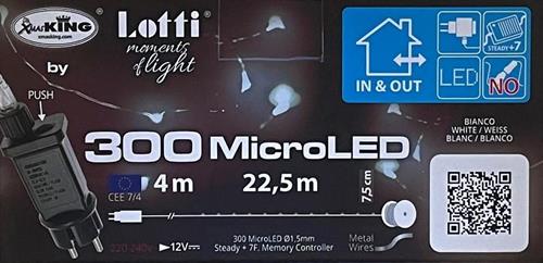 LUCI DI NATALE 300 MICROLED BIANCO FREDDO