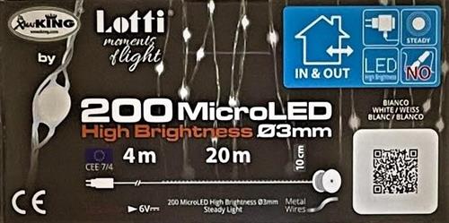 LUCI DI NATALE 200 MICROLED BIANCO