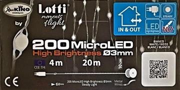 LUCI DI NATALE 200 MICROLED BIANCO