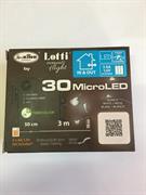 LUCI DI NATALE A BATTERIA 30 MICROLED BIANCO CALDO