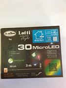 LUCI DI NATALE A BATTERIA 30 MICROLED MULTICOLOR