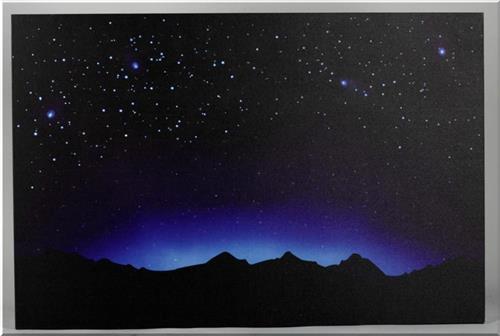 CIELO LUMINOSO CON MONTAGNE FIBRA OTTICA LED 60X40CM