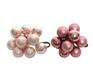 PALLINE DI NATALE A GRAPPOLO ROSA 10 PZ 2 ASSORTITE