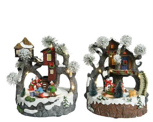 VILLAGGIO DI NATALE INVERNALE MOVIMENTO E LUCI