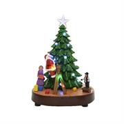 VILLAGGIO DI NATALE CON BABBO E ALBERO A BATTERIA