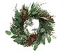 GHIRLANDA FUORIPORTA NATALIZIA 40 CM VERDE CON BACCHE ROSSE