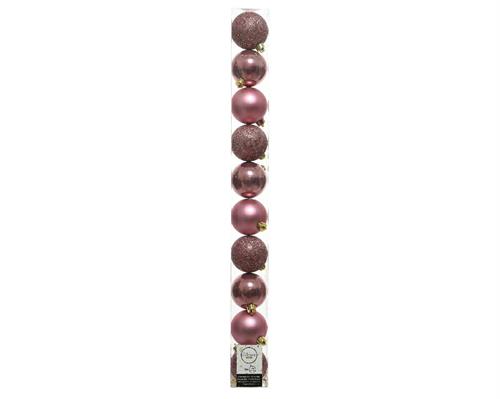 PALLINE DI NATALE ROSA ANTICO 6 CM CONFEZIONE 10 PZ