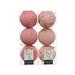 PALLINE ROSA CHIARO E SCURO DA 3 PZ 8 CM