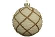 PALLINA DI NATALE AVORIO E ORO 10 CM