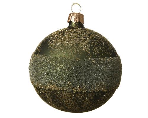 PALLINA DI NATALE DECORATA VERDE